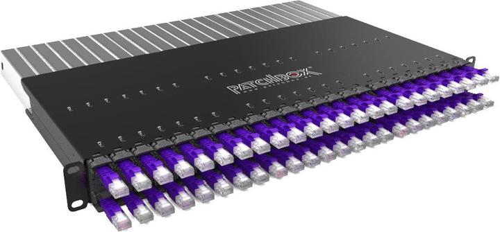 Actual product image PATCHBOX Plus+ 19" 365mm, STP Purple (STP, CAT6, 0.01 m)