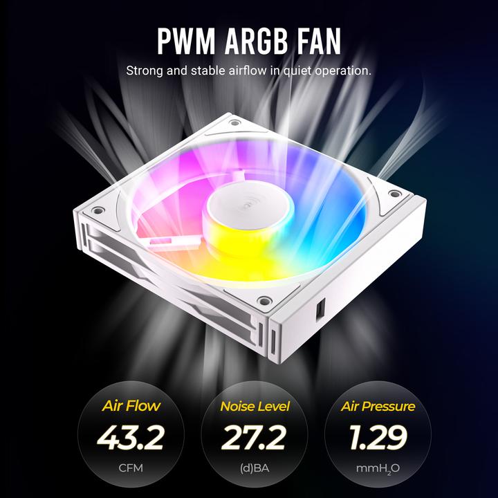 Produktbild Antec Connect 120 Reverse ARGB PWM Zwart set van 3 (120 mm, 3x)