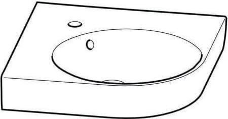 Produktbild Geberit Eckhandwaschbecken Renova Compact 32cm wei 276132000 (395 mm, 320 mm)