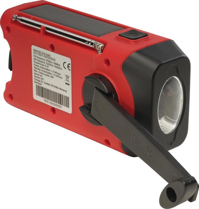 Actual product image Denver SCR-2000 Solar collector radio (AM, FM)