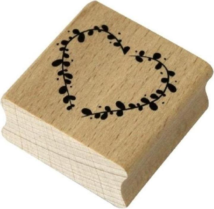 Actual product image Artoz Motif stamp flower heart light brown