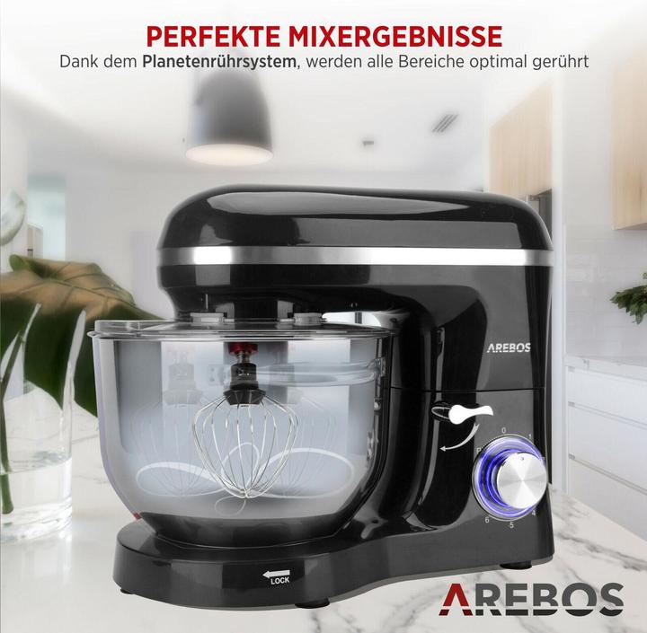 Produktbild Arebos Küchenmaschine (1500 W, 6 l)