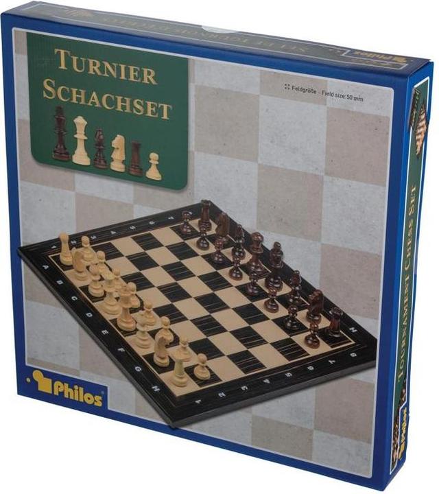 Produktbild Philos Schachset - schwarz, Turnier - Feld 50 mm