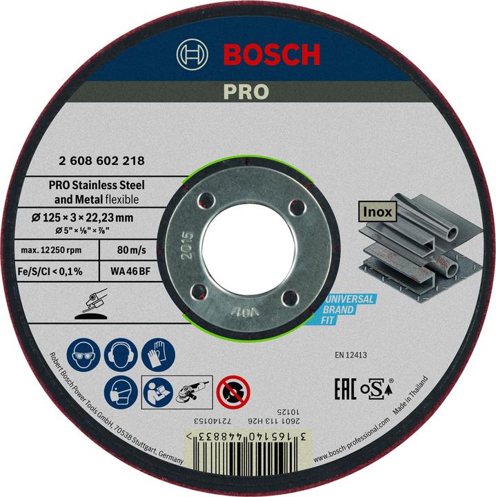 Produktbild Bosch Professional Zubehör PRO Semi-Flexible Schleifscheibe, 125 x 3 x 22,23 mm (400)