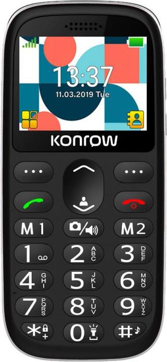 Actual product image Konrow Senior 231 (Écran 2.31" - Double Sim - Dock de charge Fourni) Noir (2.31")