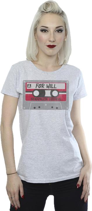 Actual product image Netflix Womens/Ladies Stranger Things Cassette For Will Cotton T-Shirt (S)