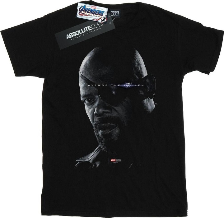 Actual product image Mens Avengers Endgame Avenge The Fallen Nick Fury T-Shirt (L)