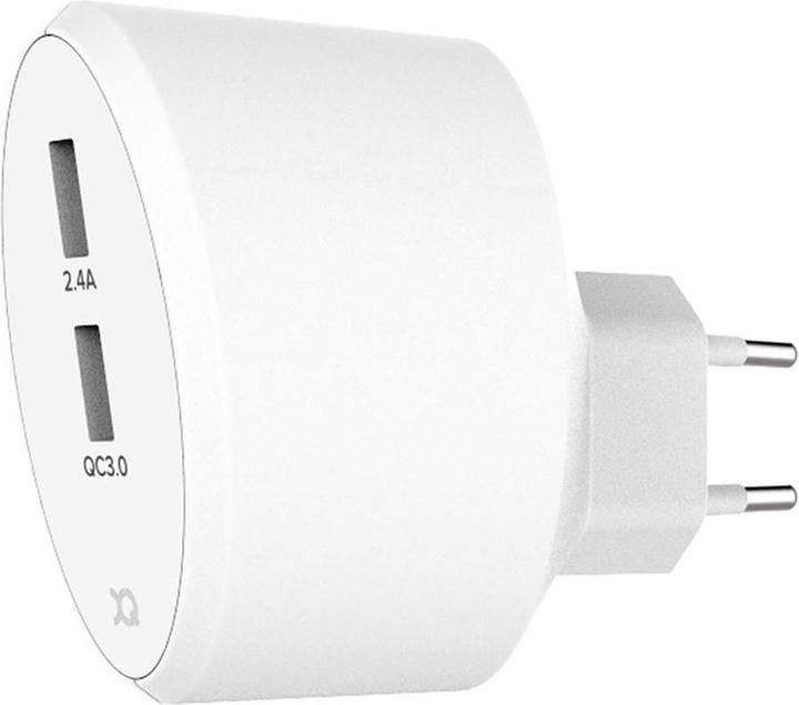Xqisit Wall Charger 2.4A Dual USB+QC 3.0 (5 W)