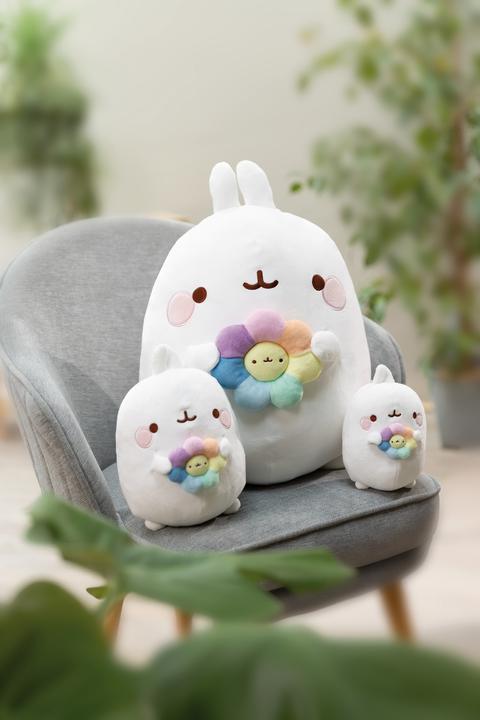Image du produit NICI Molang mit Regenbogenblume (24 cm)