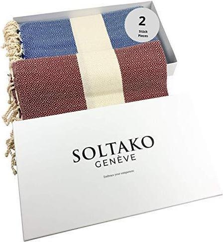 Soltako 2x XXL Strandtuch (200 x 100 cm)