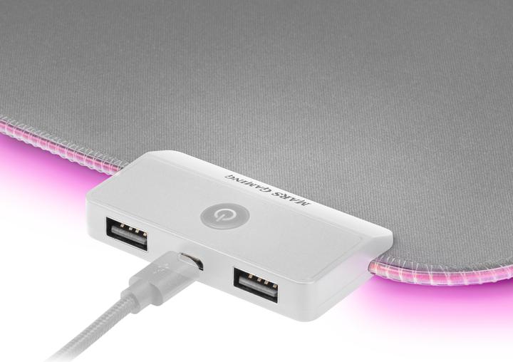 Productafbeelding Mars Gaming MMPRGB2S RGB Muismat XXL Zilver (XXL)