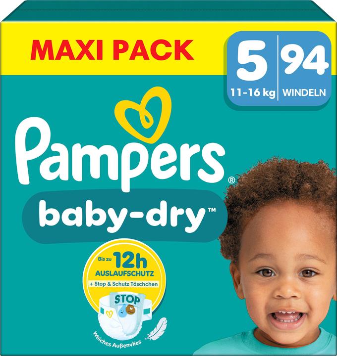 Productafbeelding Pampers Baby-Dry (Gr. 5, Halfjaarlijks pakket, 94 Stuk)