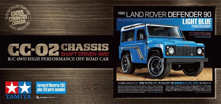 Image du produit Tamiya Land Rover 90 Defender LBlue (Painted) CC-02 (Kit)