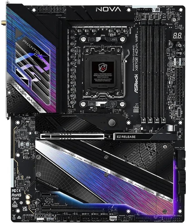 Produktbild AsRock Phantom Gaming X870E Nova WiFi (AM5, AMD X870E, ATX)