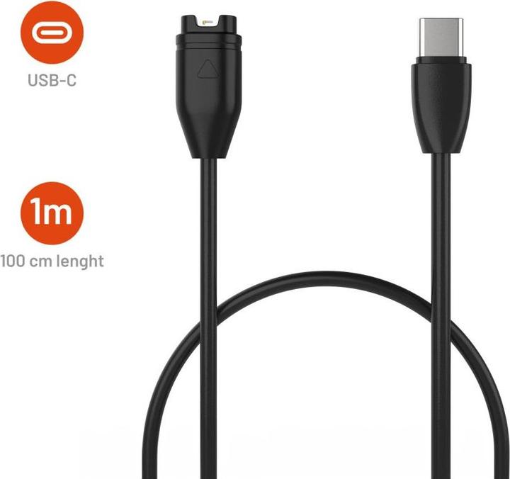 Fixed USB-C Charging Cable for Garmin Smartwatch