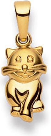 Image du produit Muau Pendant cat yellow gold 750, 19x14mm (Or jaune 750/18K)