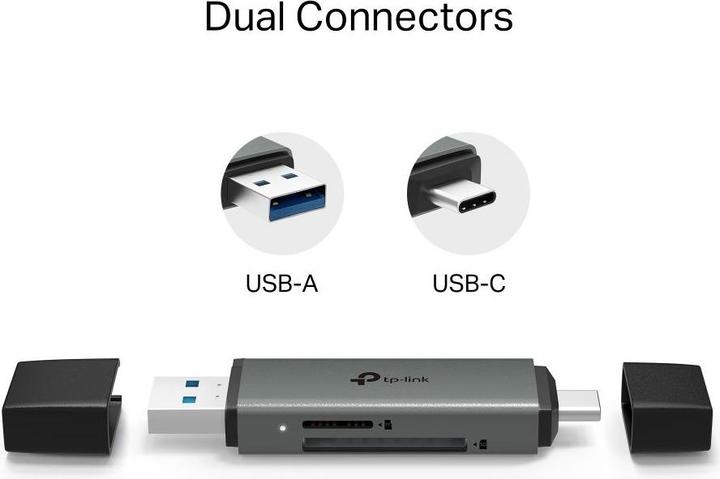 Produktbild Lenovo TP-LINK UA430D USB 3.0 Typ-C Typ-A Adapter auf SD microSD 3.0 (USB 3.1)