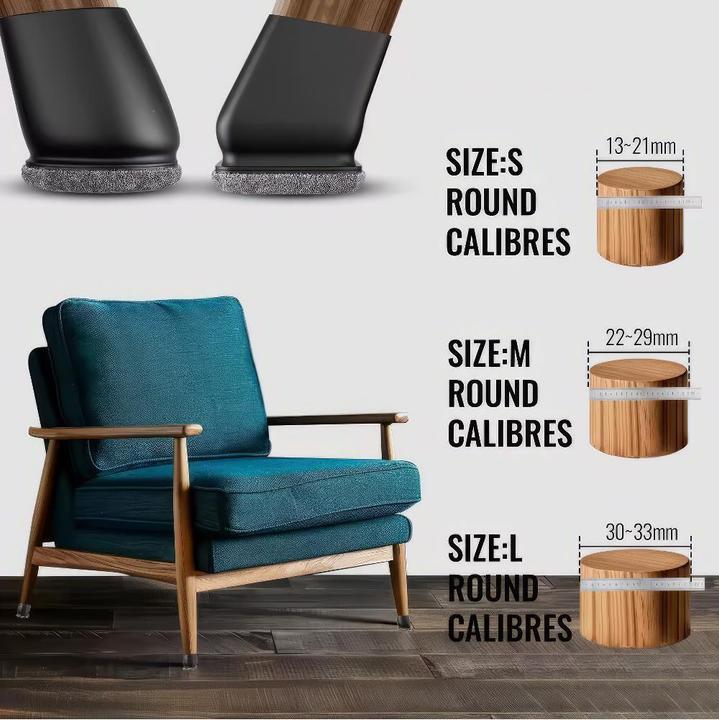 Produktbild Qmexa Profi-Stuhlbeinstulpen (Filzgleiter, 4 Stk.)