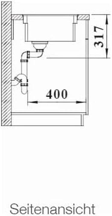 Actual product image Blanco Etagon 500-F (Fitted sink, 52.70 cm, 42.70 cm)
