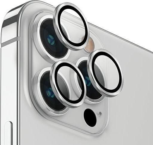 Uniq Optix Aluminium Camera Lens Protector iPhone 14 Pro 6.1" / 14 Pro Max 6.7" sterling silver szkłł (1 pcs., Apple iPhone 14 Pro Max)