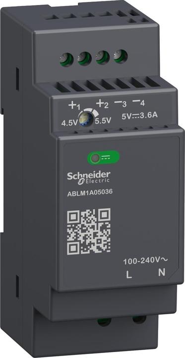 Actual product image Schneider Electric Power supply unit for DIN rail, 80%, 5V, 3.6A, 18W, adjustable