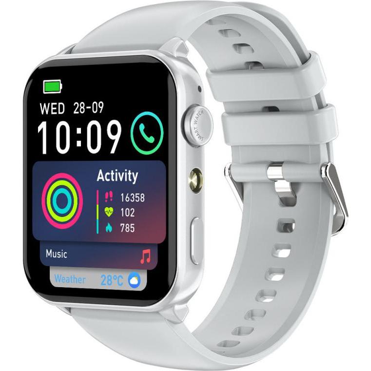 Blackview R30 Max (Montre connectée - 1.91" - Appels bluetooth) Argent, Smartwatch