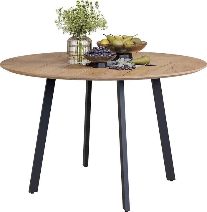 Image du produit Vicco Esstisch Halvar, Schwarz/Goldkraft Eiche, 120 x 120 cm