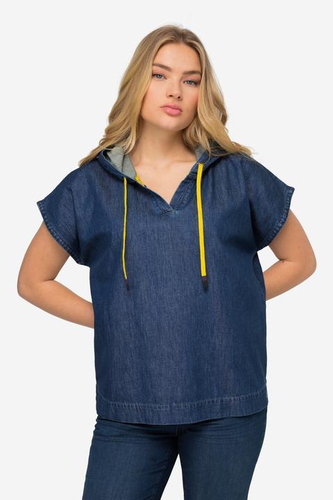 Produktbild Laurasøn Jeansbluse, Kapuze, V-Ausschnitt (XXL)