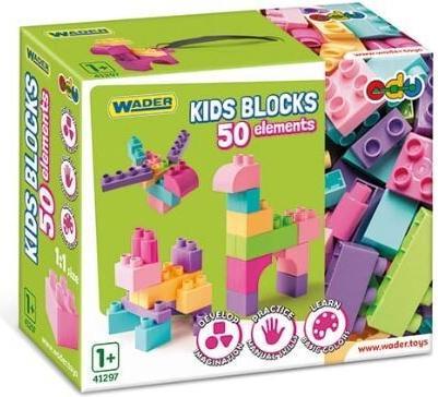 Actual product image Wader Kids Blocks 50 elements pink