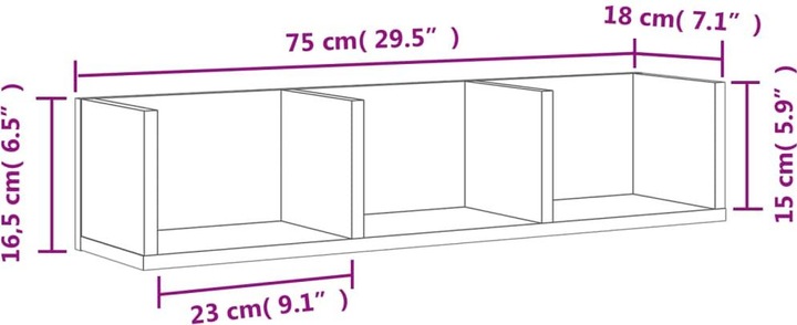 Immagine prodotto VidaXL Armadio a muro (75 x 18 x 16,5 cm)