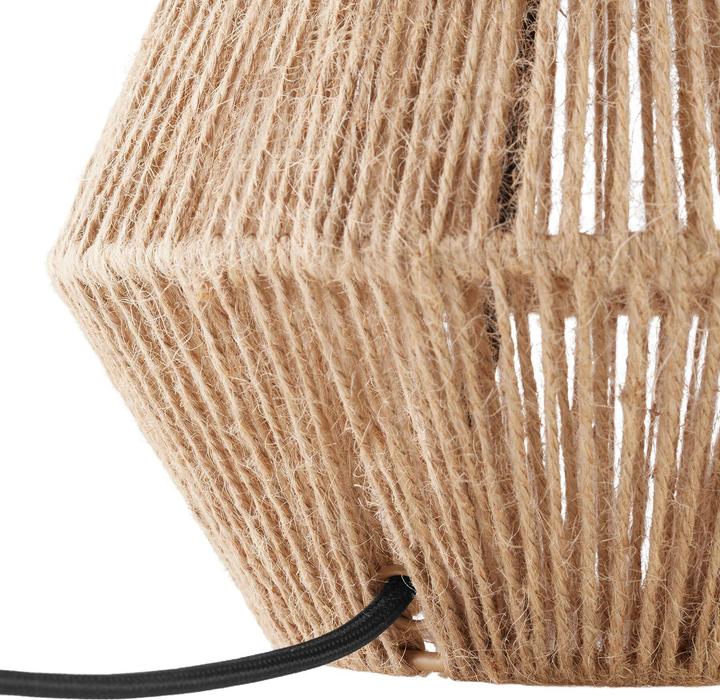 Produktbild tectake Tischleuchte Lignea Lux aus Jute im Boho-Stil, 60W (E27)