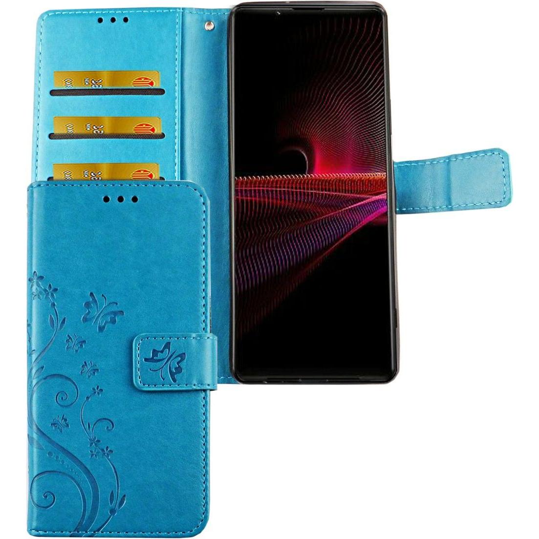 König Design Handyhülle für Sony Xperia 1 III Case Cover Schutztasche Schutzhülle Bookstyle (Sony Xperia 1 III), Smartph...