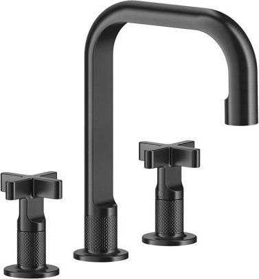 Gessi Inciso+ 3-hole basin mixer, spout H=139 mm x 160 mm projection, without pop-up waste, 58114