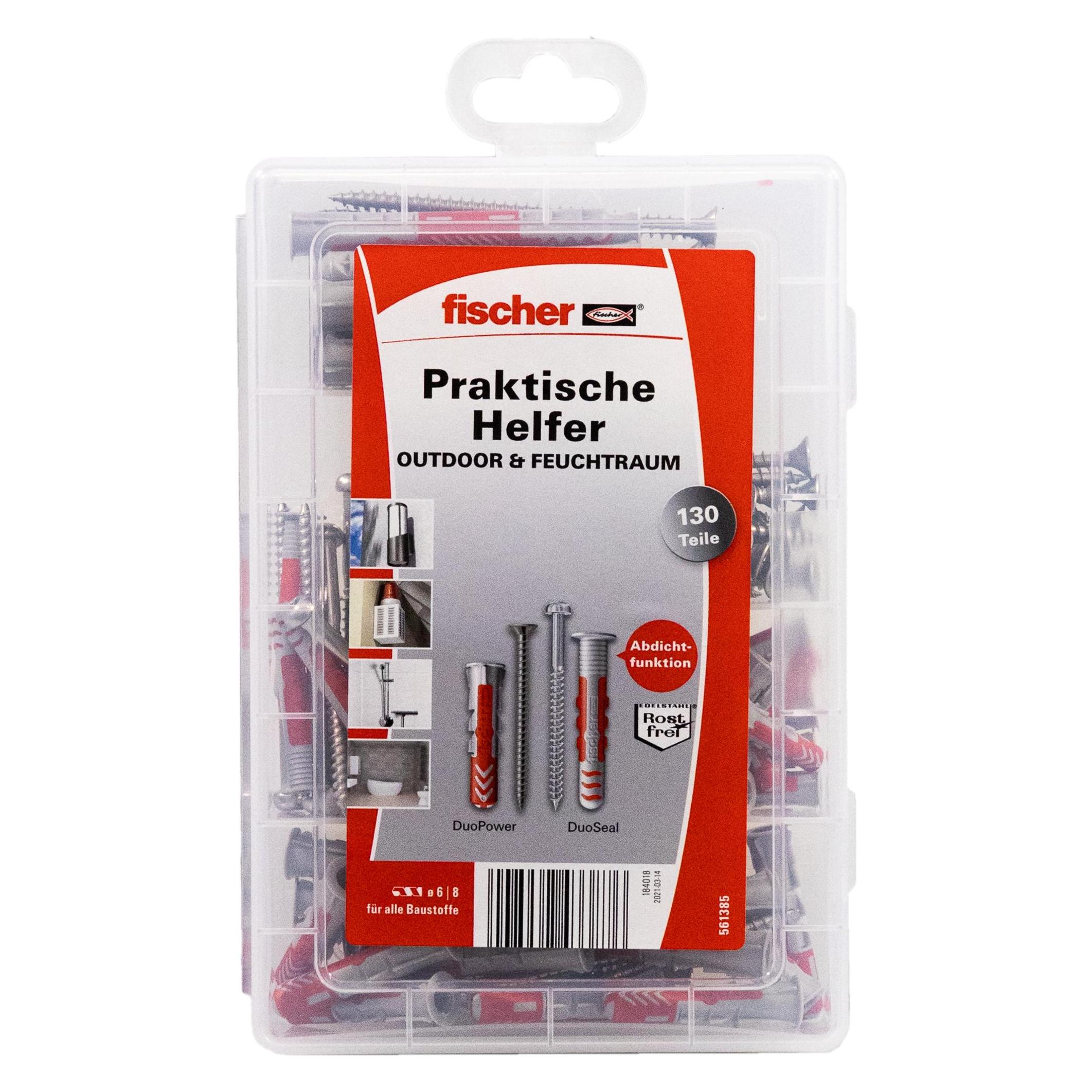 Fischer, Tassello, Meister-Box Outdoor + S (130 Pz.)