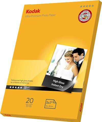 Produktbild Kodak Ultra Premium Fotopapier Weiss Glanz (280 g/m², 13 x 18 cm, 20 x)