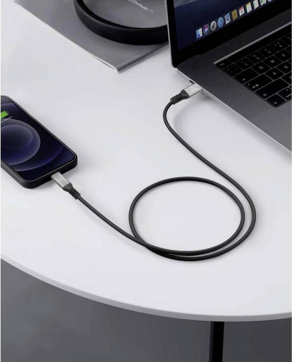 Actual product image Renkforce USB-C® Kabel USB4® USB-C® Stecker 0.50 m Schwarz Aluminium-Stecker, Si (0.50 m, 240 W)