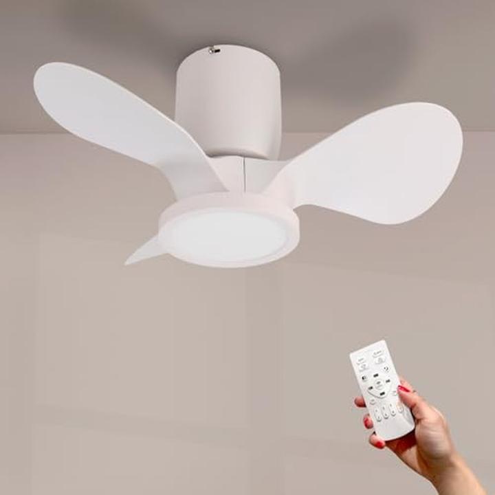 M Mimotec LED-Deckenventilator mit dimmbarer Farbtemperatur, Sommer-Winter-Funktion und 6 Geschwindigkeiten