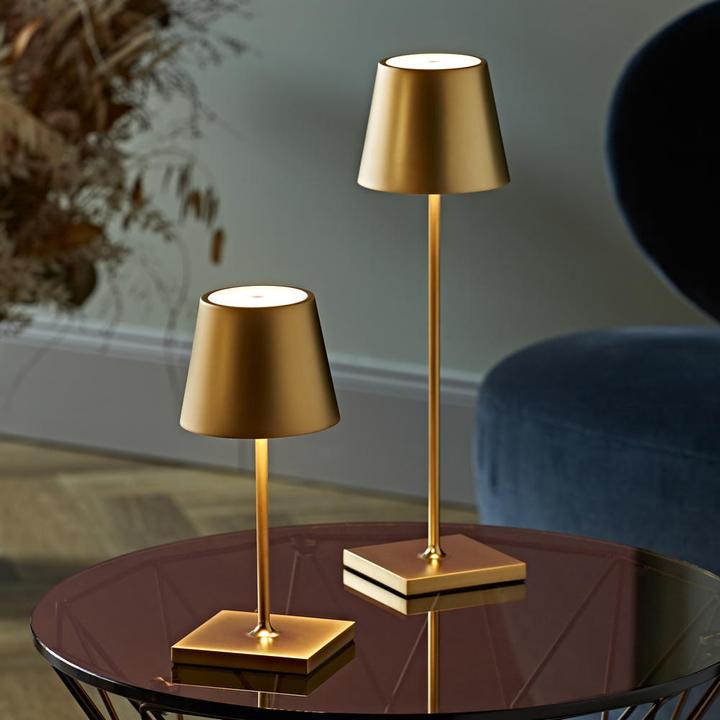 Immagine prodotto Sigor Lampada da tavolo ricaricabile Nuindie USB-C mini 25cm color oro 2,2W FlexMood 2200K/2700K IP54 (98.50 lm)