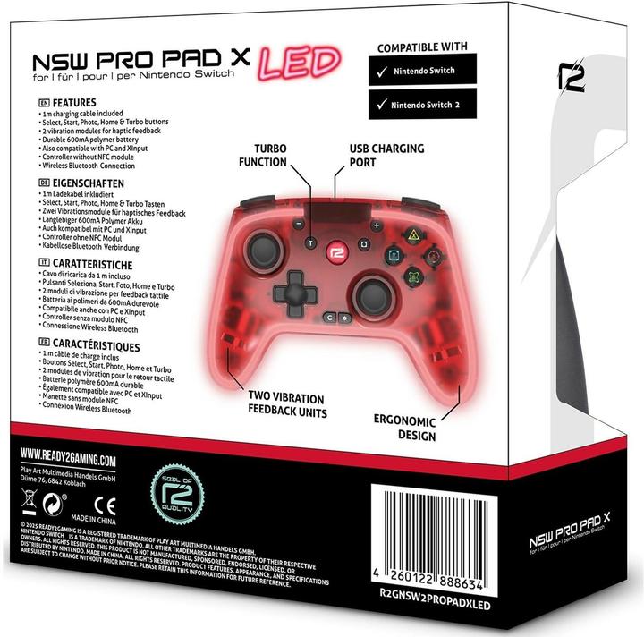 Immagine prodotto ready2gaming NSW2 Game Pro X 2 LED (PC, Switch, Switch 2)