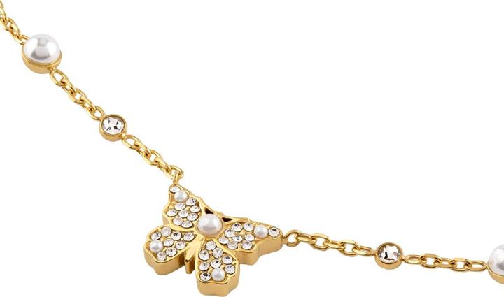 Actual product image Guess Borboleta 16-18" Pave Borboleta Necklace (Glass, Palladium, Stainless steel)