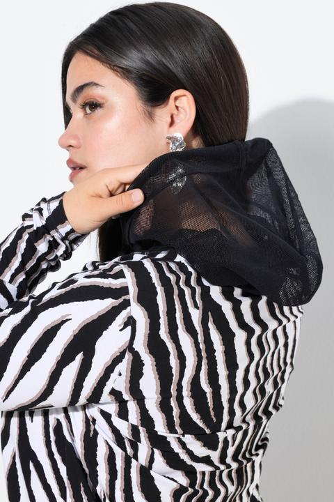 Produktbild Angel of Style Longshirt, Kapuze, Animalmuster, Glitzersteinchen (56)