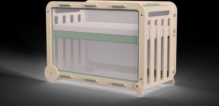 Actual product image MamaToyz Evolutionary cradle with MyCrib changing table