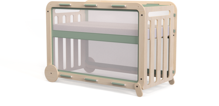 Image du produit MamaToyz Berceau évolutif avec table à langer MyCrib