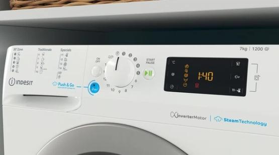 Actual product image Indesit BWSE 71295X WSV EU Washing machine, Front Loading, Energy Class B, Capacity 7 kg, White (7 kg, Left)