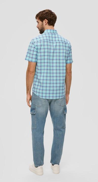 Immagine prodotto s.Oliver Hemd Regular: Gemustertes Kurzarmhemd mit Brusttasche (L)