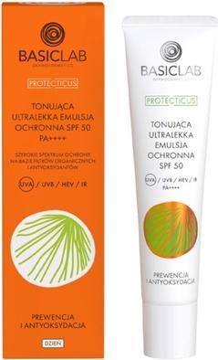 Produktbild BasicLab Tinted Ultralight Protective Emulsion Spf 50 With Ppd 221 40ml (Sonnencreme Gesicht, SPF 50, 40 ml)