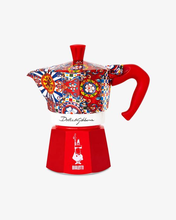 Produktbild Bialetti Espressokocher Dolce & Gabbana rot/klein gemustert (3 Tassen)