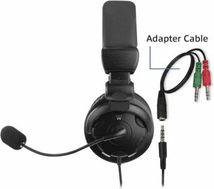 Produktbild Ewent Over-ear stereo headset with microphone and volume control (Kabelgebunden)