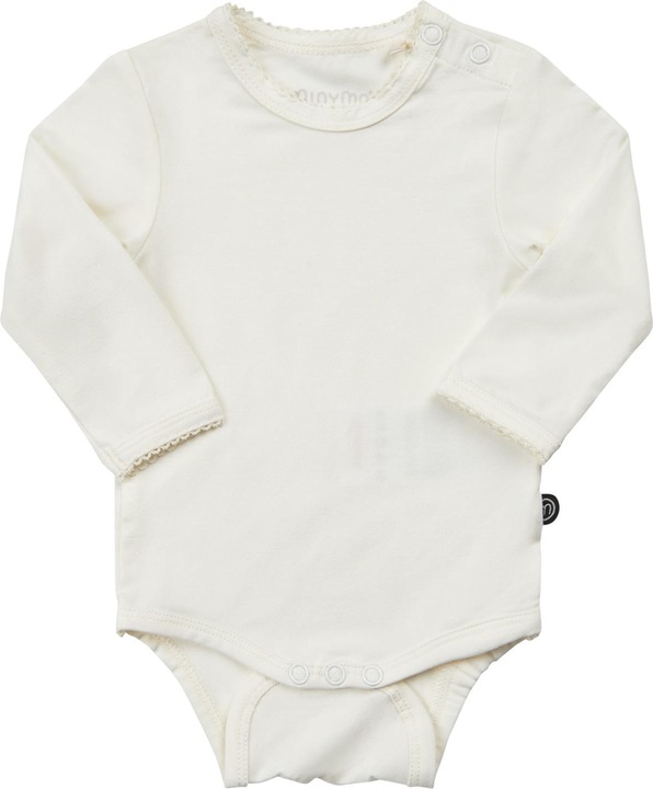 Actual product image Minymo Long Sleeve Bodysuit Bamboo White Gr. 80 (80)