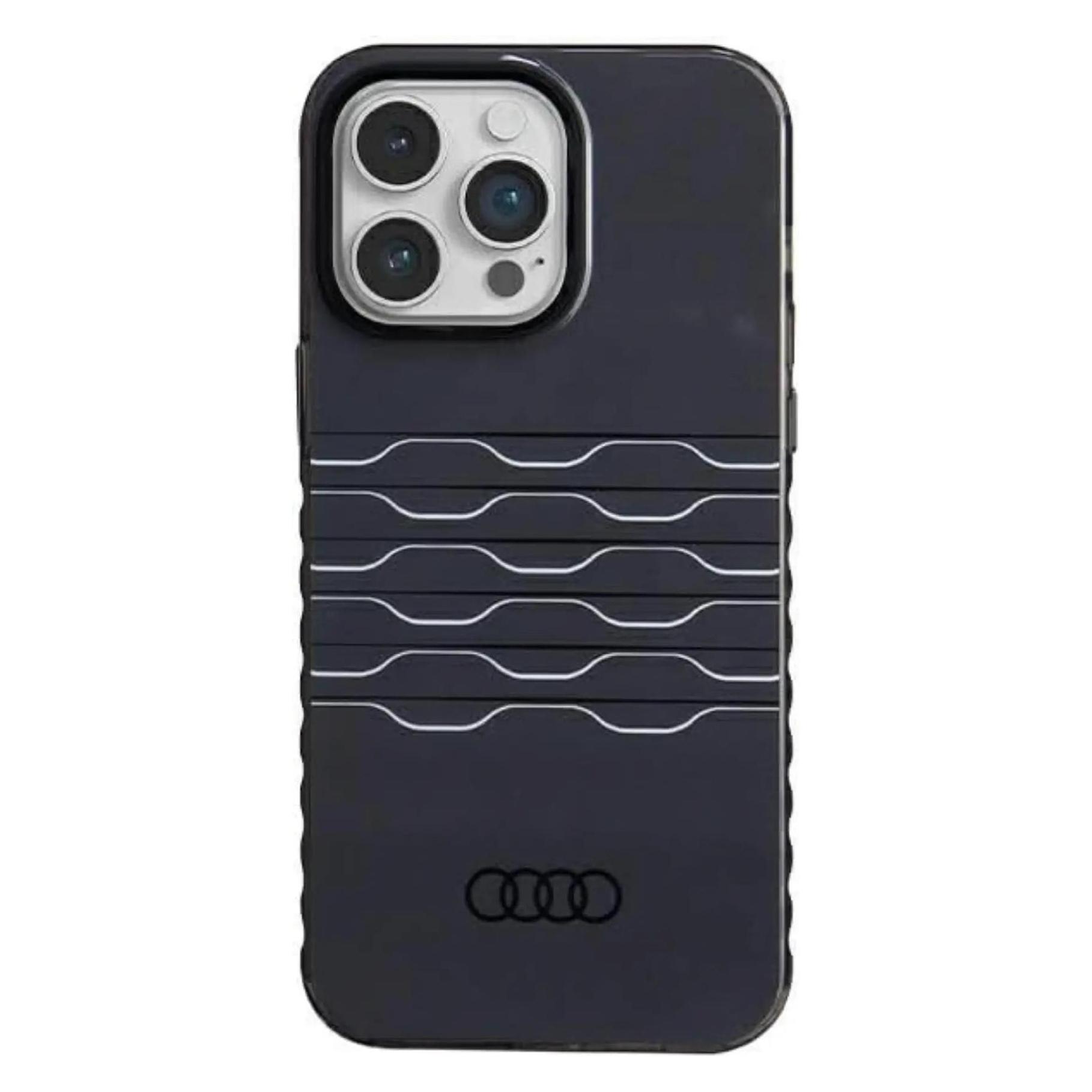 Audi Iml MagSafe Case IPhone 14 Pro Max 6.7" Czarny/black Hardcase Au-IMLMIP14PM-A6/D3-Bk (Apple IPhone 14 Pro Max), Smartphone Hülle, Schwarz
